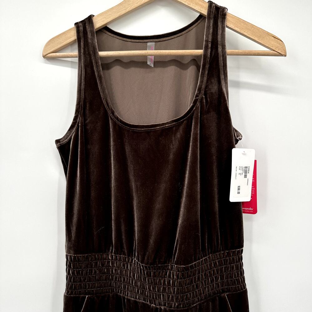 COMMANDO NWT Brown Velvet Tank Jumpsuit // XS - Picture 6 of 12